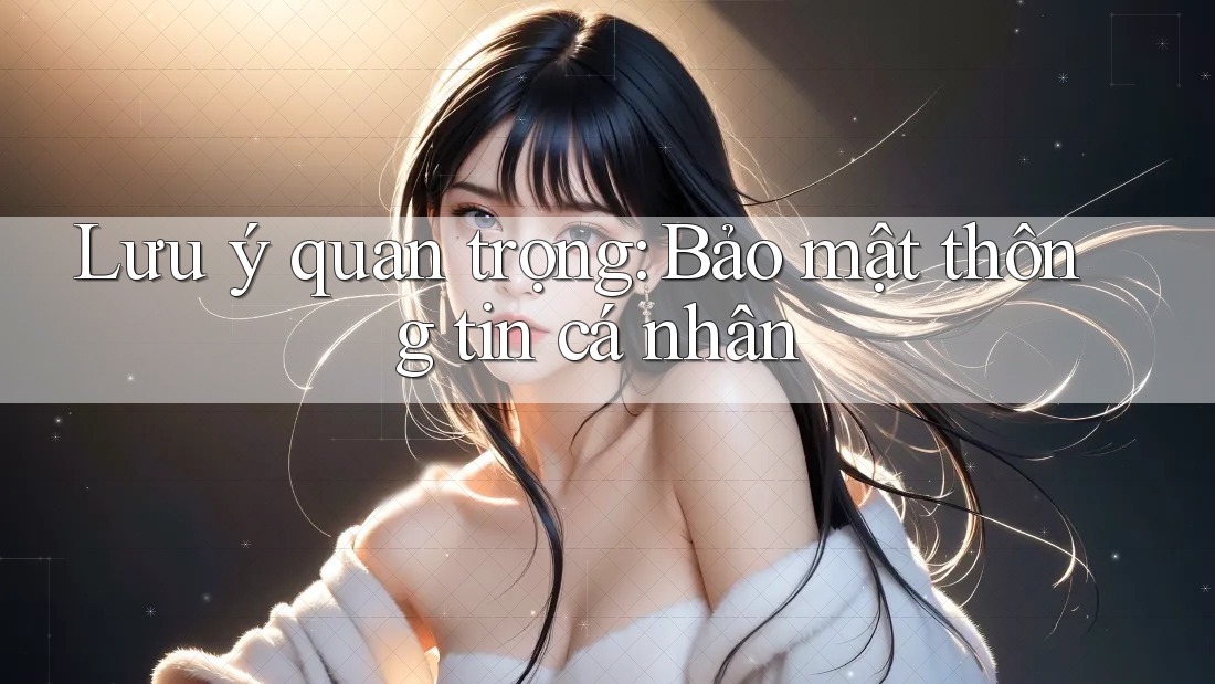 Lưu ý quan trọng: Bảo mật thông tin cá nhân Lưu ý quan trọng: Bảo mật thông tin cá nhân