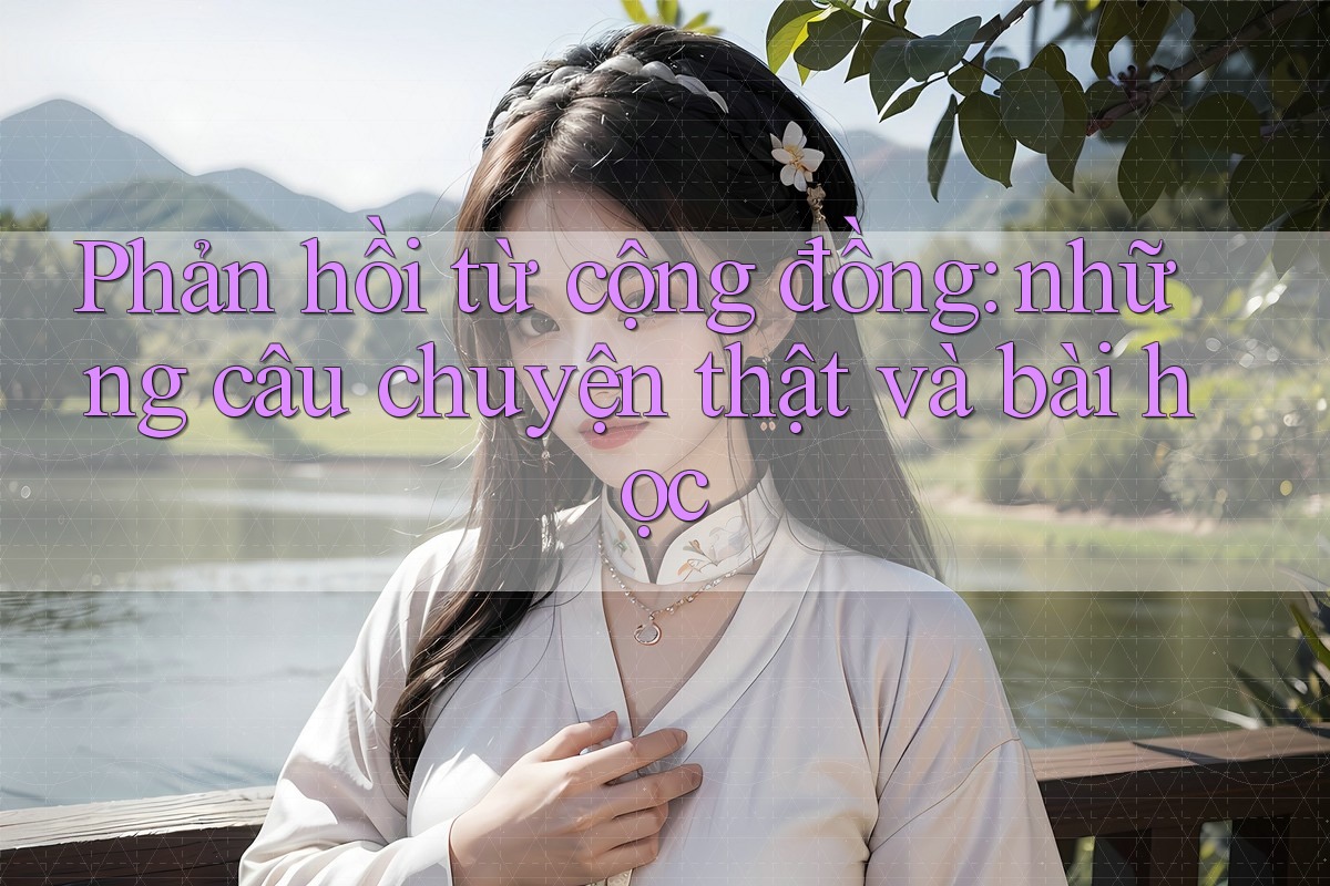 Phản hồi từ cộng đồng: những câu chuyện thật và bài học Phản hồi từ cộng đồng: những câu chuyện thật và bài học