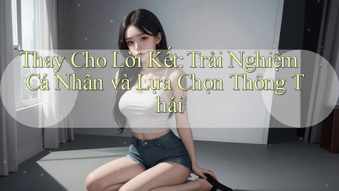 Thay Cho Lời Kết: Trải Nghiệm Cá Nhân và Lựa Chọn Thông Thái Thay Cho Lời Kết: Trải Nghiệm Cá Nhân và Lựa Chọn Thông Thái